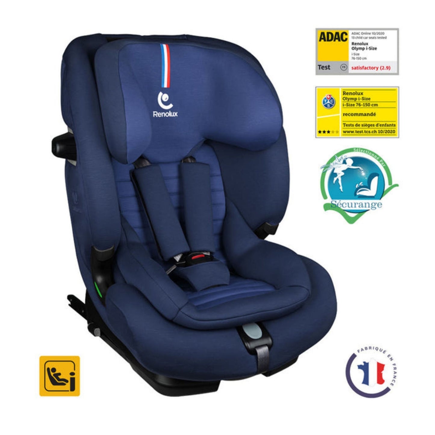Renolux Olymp I-Size Softness Isofix 9-36 Kg Oto Koltuğu Lacivert